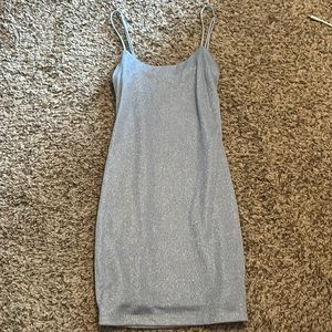 Lucy In The Sky Light Blue Sparkly Homecoming Dress